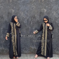 Latest Arabic Abaya - contemporary black gamis for teenagers - latest Muslim fashion - contemporary 