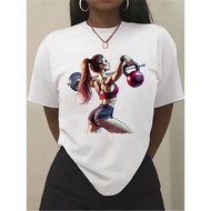 COD Women's Casual Athlete Pattern Short Sleeve Shirt - Harajuku Style