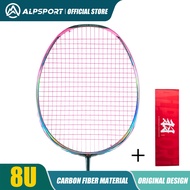 ALP BBQ3.0 8U T800 Badminton Racket 62g Ultra-light G5 100% Carbon Fiber Imported Amateur Medium Hig