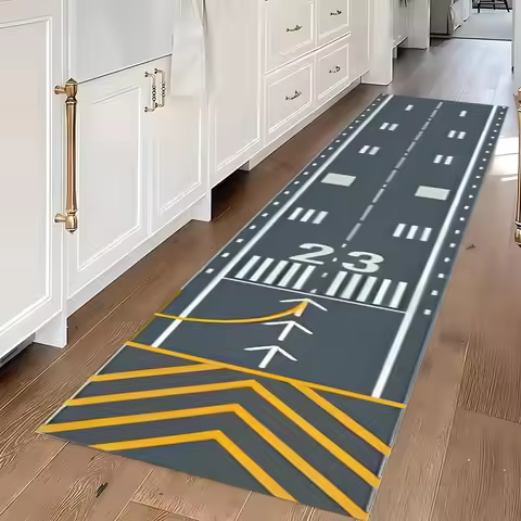 VIKAMA Non-slip Runner Rug Airport Runway for Hallway Home Decor
