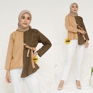 Baju Batik Blouse Kombinasi Blouse Batik Wanita Kombinasi Terbaru