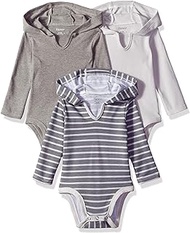 Ultimate Baby Flexy 3 Pack Hoodie Bodysuits