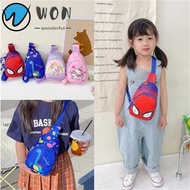 WON Spiderman Bag, Canvas Crossbody Chest Bags Cartoon Bag,  Design Causual Adjustable Shoulder Strap Messenger Bags School