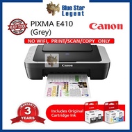 (3 year Warranty) CANON PIXMA E410  3 IN 1 INKJET PRINTER (SCAN / PRINT / COPY ) with INK Cartridge