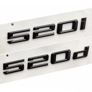 3D ABS Black 520i 520d Emblem Letters Car Rear Trunk Badge Sticker Logo For BMW 520i F10 E39 1996 20