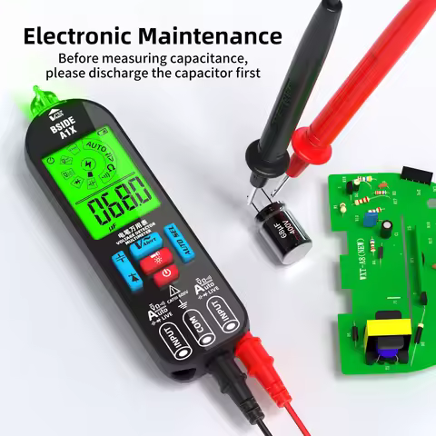 BSIDE A1X USB Charge Digital Smart Multimeter True RMS DC AC Voltage Tester Capacitance Ohm Hz Diode