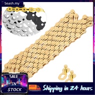 seashorehouse 8 Speed Chain  Wearresistant Coating 116 Links for Mountain Road