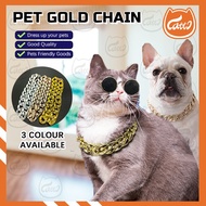 CATTO Adjustable Dog Cat Punk Chain Collar Necklace Rantai Kucing Stainless Steel Necklace Pet Safet