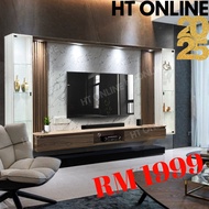 HT ONLINE 10 ft TV Cabinet / Wall Mounted Tv Cabinet / Hall Cabinet / Kabinet TV Gantung / Rak TV