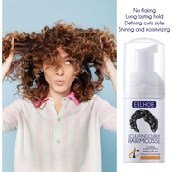 Eelhoe Curly Hair Styling Mousse 30ml Volume Shaping Curling Boost Cream Moisturizing Defining