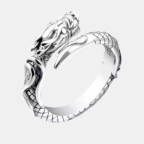 Sole Memory Retro Domineering Dragon Thai Silver Male 925 Sterling Silver Female Resizable Opening R