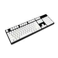 YMDK 139 Mac Keycaps Cherry Profile Normcore Style Minimalist Dye Sub PBT White Key Cap for 104 TKL 