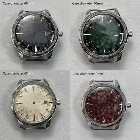40mm nh35 case PRESAGE dial nh35 and PRESAGE leather strap fit NH35 automatic mechanical movement PR