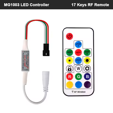 WS2812B Led Pixels Strip Controller SP105E SP601E RGB Controller Bluetooth Music RF Remote WS2811 SK