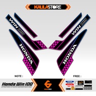 HONDA WIN STRIPING 29 MOTIF/ WIN 100 STICKER/ VIRAL WIN 100 VARIATION STICKER/ KAULADECAL/