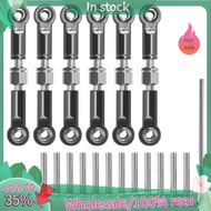 6Pcs Adjustable Metal Linkage Pull Rod Front /Rear Servo Link for Wltoys A949 A959 A969 A979 K929 RC