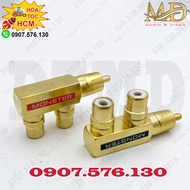 Jack RCA 1 in 2 out - Đầu giắc chia AV bông sen 1 ra 2
