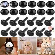 BORRAONE 100pcs/bag Safety Oval Nose Black 4X5MM/5X7MM DIY Plastic Animals Noses Accessories