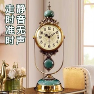 European Style Table Clock Living Room Clock 2024 American Style Table Clock Household Pendulum Cloc