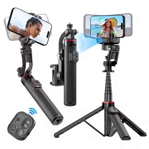 C22 AI Phone Tripod Stabilizer 2-Axis Selfie Stick Gimbal for Phones with AI Tracking, 360° Rotation