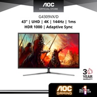 AOC G4309VXD 43" 4K HDR1000 144Hz VA Panel Display HDR 1000 HDMI 2.1 Gaming Monitor