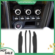 For  BRZ  86 2016-2020 Multimedia Knob Frame Trim Carbon Fiber Center Console Interior Accessories