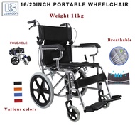 Folding Portable Wheelchair For Elderly Disabled Light Wheelchair Trolley Medical Chair Pushchair