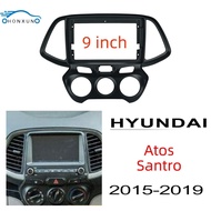 Honxun 2din stereo center panel radio frame for HYUNDAI Atos Santro 2015-2019 9 inch car android hea
