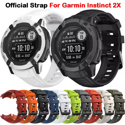 Official Watch Band For Garmin Instinct 2X Solar Strap Silicone Wristband 26mm Correa Garmin Instinc