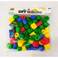 DIY Educational Toys Puzzle Blocks Triangle Round Box Rope HC008 Educational toys educational family