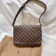 全新Louis Vuitton Musette Salsa棕色棋盤格單肩包 LV王菲 LV包 LV棋盤格