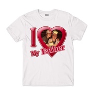 [Cod Custom] I Love My Father Custom Photo T-Shirt Personalized Family Gift for Dad Fathers Day Shir