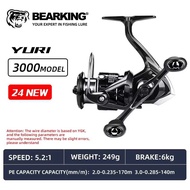 BEARKING YURI Fishing Reel Carbon Double Rocker Arm Spinning Reel 3000