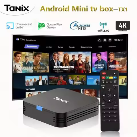 Tanix TX1 Global Android 10.0 TV Box 2.4G WIFI 4K HDR 3D 8GB 16GB Allwinner H313 Media Player Multi 