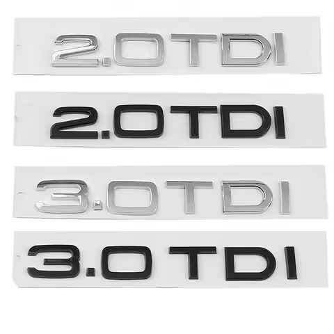 Car 2.0 3.0 TDI ABS Rear Trunk Letters Logo Displacement Badge Emblem Decals Sticker For Audi A1 A3 