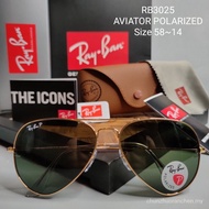 KK RayBan Aviator RB3026 001/Polarization Gold Frame 62mm Original Shape