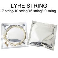 7 strings 10 strings 16 strings 19 strings A Lyre String A lyre string