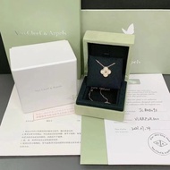 Van Cleef & Arpels梵克雅寶alhambra四葉草玫瑰金滿鑽中號項鍊，2021購入