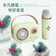 Portable mini Bluetooth speaker for home entertainment wireless microphone sound system