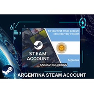 [STEADY] CREATE TURKEY/ARGENTINA STEAM ACCOUNT WITH OWN EMAIL ADDRESS {CHEAPEST MARKET PRICE} | CUST