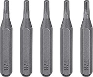 HARFINGTON 5pcs T7H Torx Screwdriver Bit 5/32" Hex Shank 28mm/1.1" Length Magnetic Star 6 Point Head