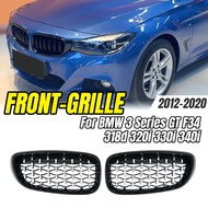 For BMW 3 Series F34 328i 330i 340i 335i 2014-2020 Glossy Black Single Line Front Kidney Hood Grille
