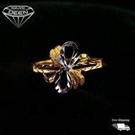 SMS DEEN Ribbon Ring, ±1.6GM - Gold 916 Emas - Cincin Reben (Sz: 15 - 1.68GM)