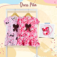BEST PRODUKBAJU MURAH KIDS drees pita + Mini tas /1-6 Tahunbaju cantik Anak perempuan / baju kids mu