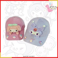 {4-8y}Sanrio Kuromi Melody Cap Doll 3D Kid Girls Raya Girls Hat