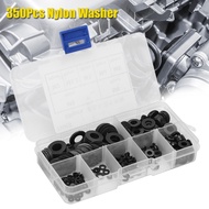 Aumotop Nylon Plastic Flat Gasket Washer Kit Durable for Prevent Leakage M2-M8 350pcs DIY Project Bl