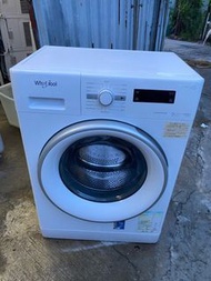 九成新Whirlpool 7.0 kg 纖薄前置式洗衣機(蒸氣抗菌)