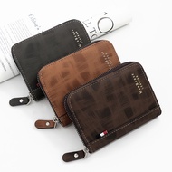 Menbense Wallet PU Leather Dompet Card Holder Wallets Zipper Coin Purse Card Wallet Dompet Lelaki Perempuan Beg duit