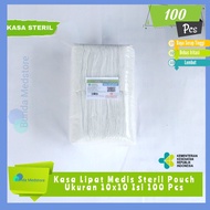 Kasa Lipat Medis Kain Plester Perban Luka Besar Ukuran 10x10Cm Isi 100Pcs