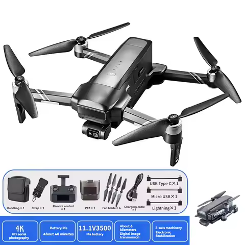 F22 S3 PRO Professional Drone With 4K EIS Camera GPS 6KM 3-axis Gimbal 40Mins 120M FPV Obstacle Avoi